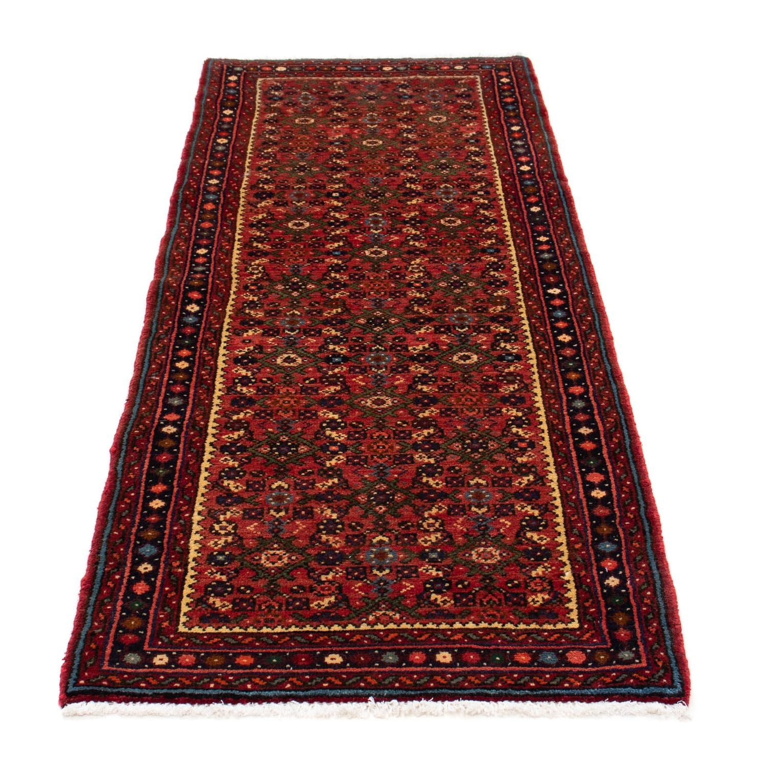 Tapis de couloir Tapis persan - Nomadic - 195 x 73 cm - rouge foncé