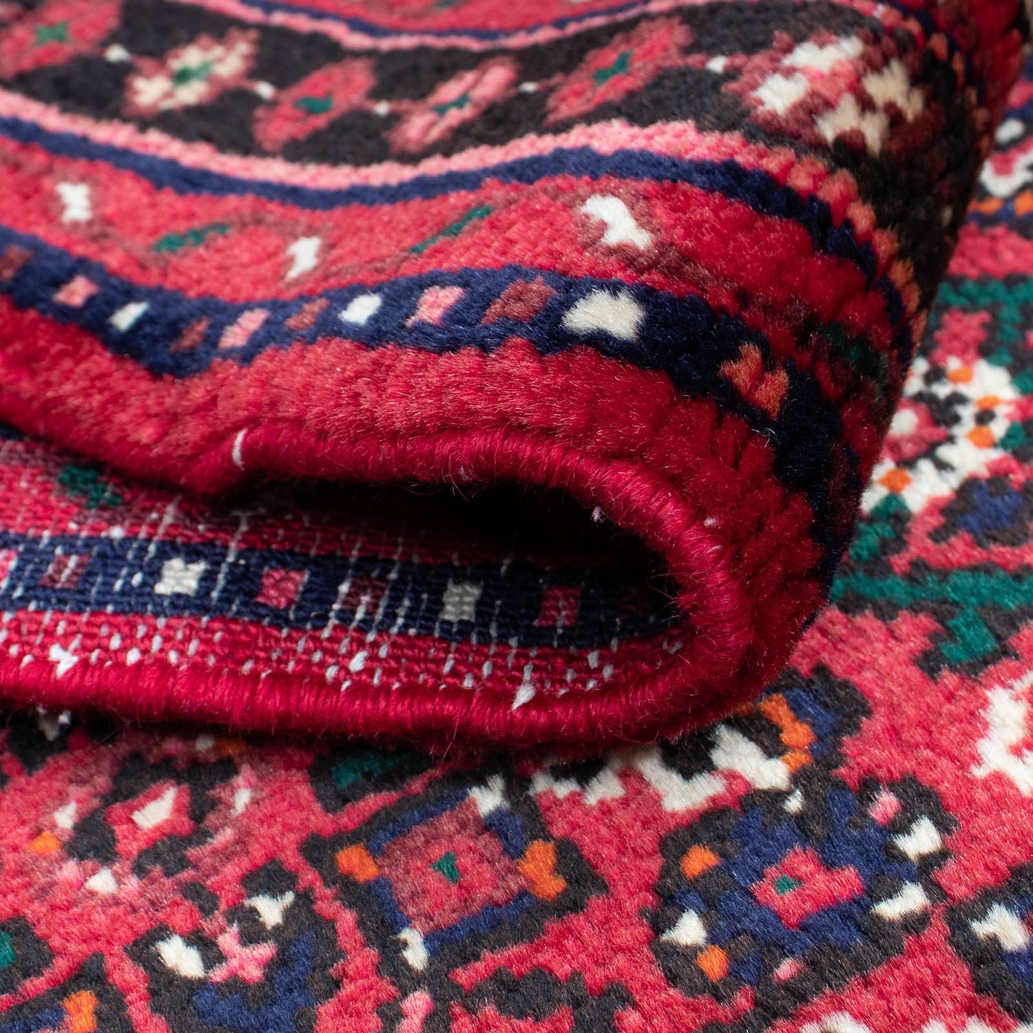 Tapis de couloir Tapis persan - Nomadic - 200 x 80 cm - rouge foncé