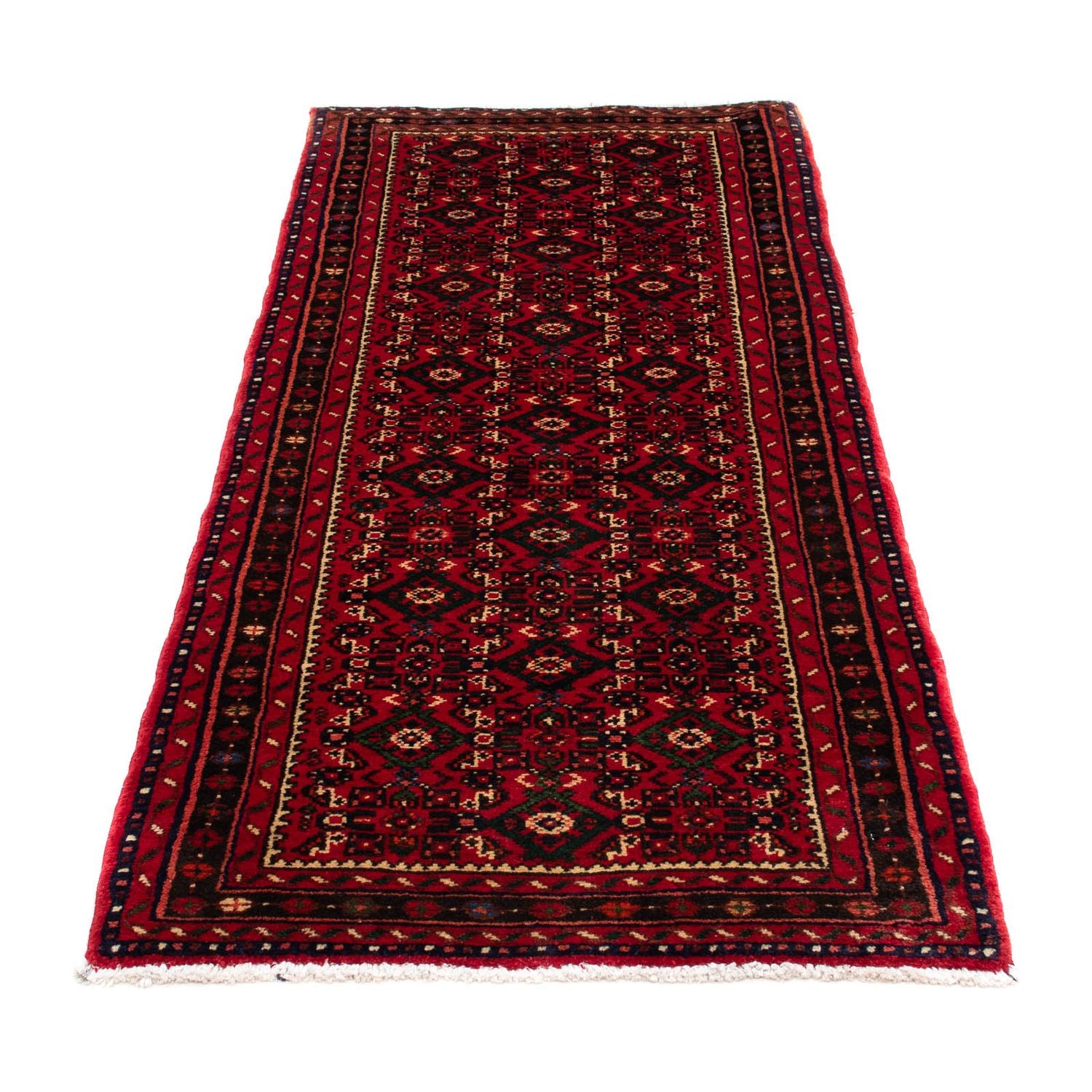 Tapis de couloir Tapis persan - Nomadic - 200 x 80 cm - rouge foncé