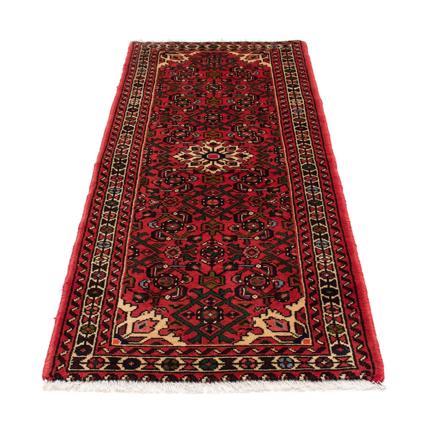 Tapis de couloir Tapis persan - Nomadic - 192 x 73 cm - rouge foncé