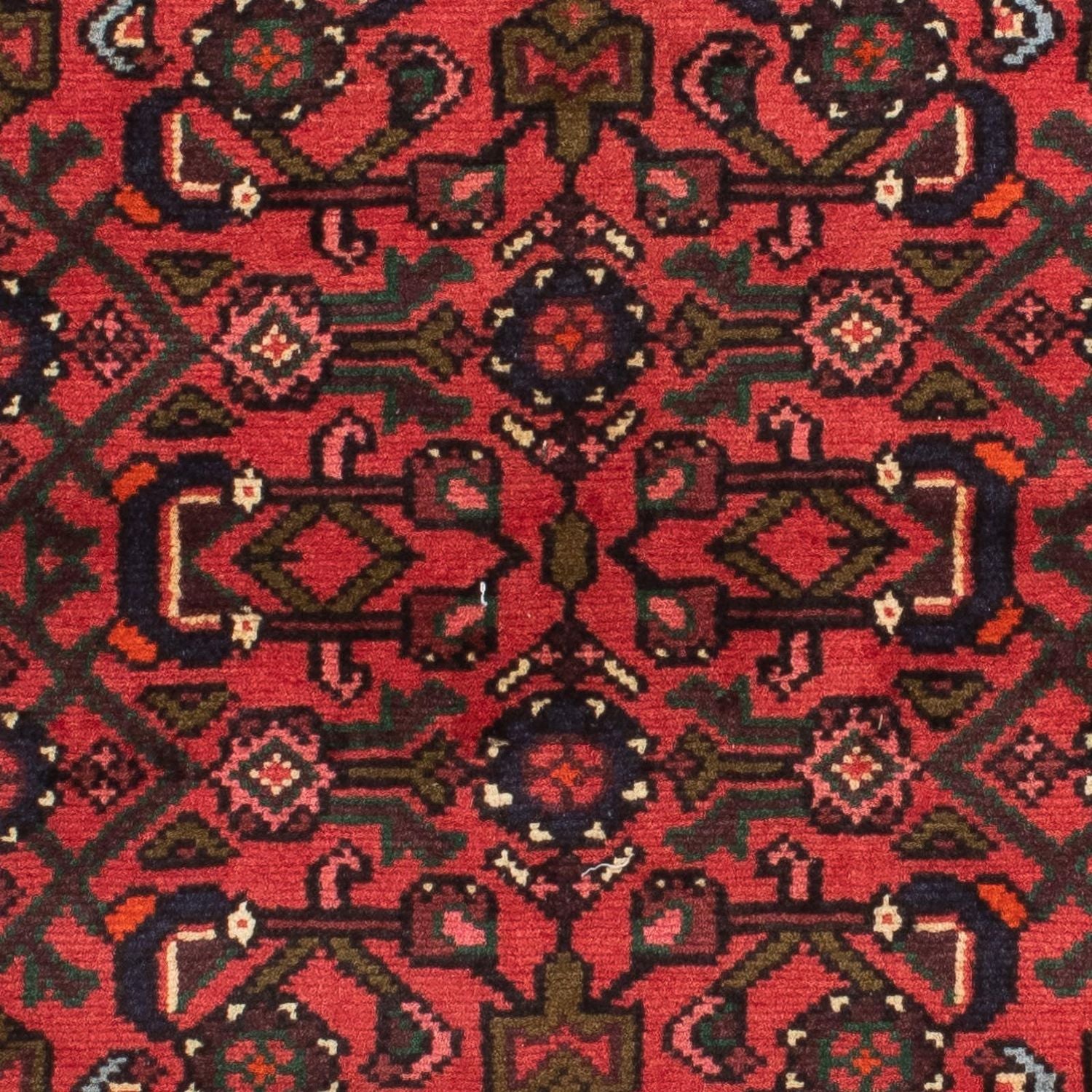 Tapis de couloir Tapis persan - Nomadic - 195 x 74 cm - rouge foncé
