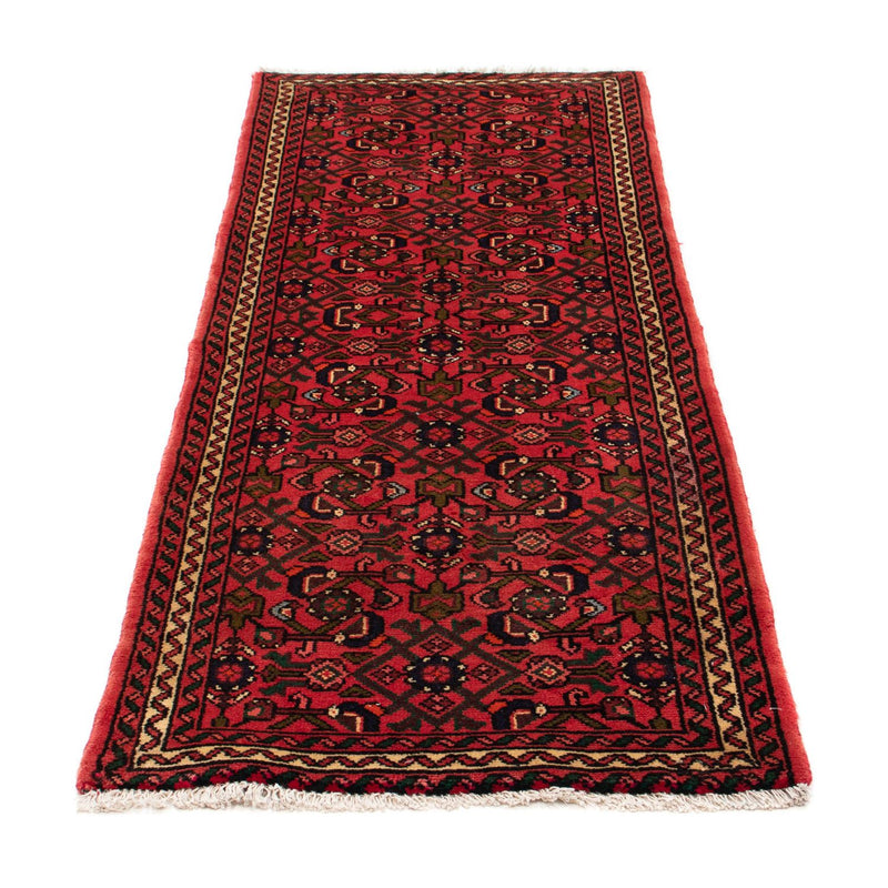 Tapis de couloir Tapis persan - Nomadic - 195 x 74 cm - rouge foncé