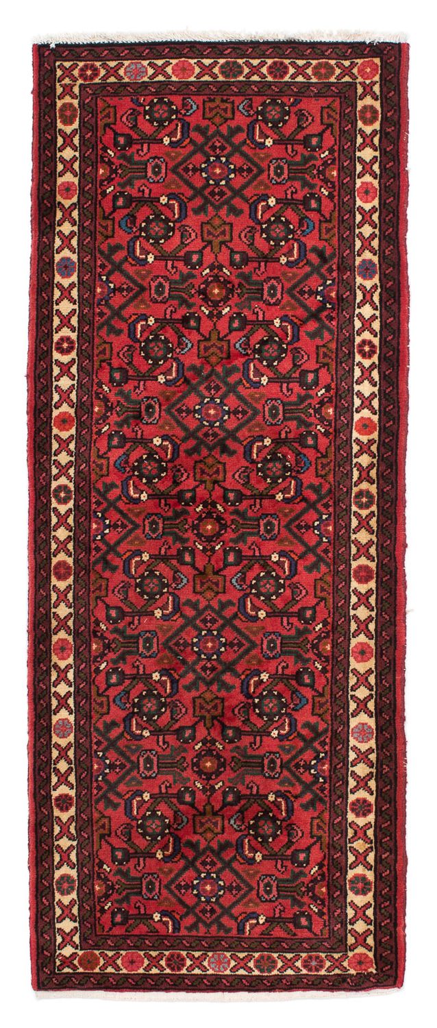 Tapis de couloir Tapis persan - Nomadic - 195 x 74 cm - rouge foncé
