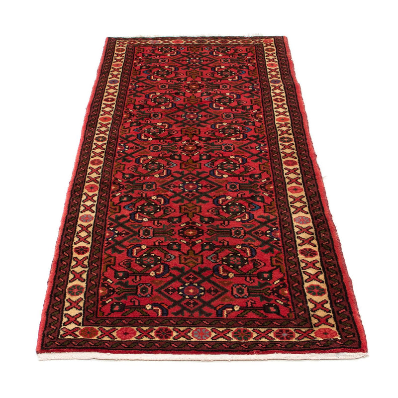 Tapis de couloir Tapis persan - Nomadic - 195 x 74 cm - rouge foncé