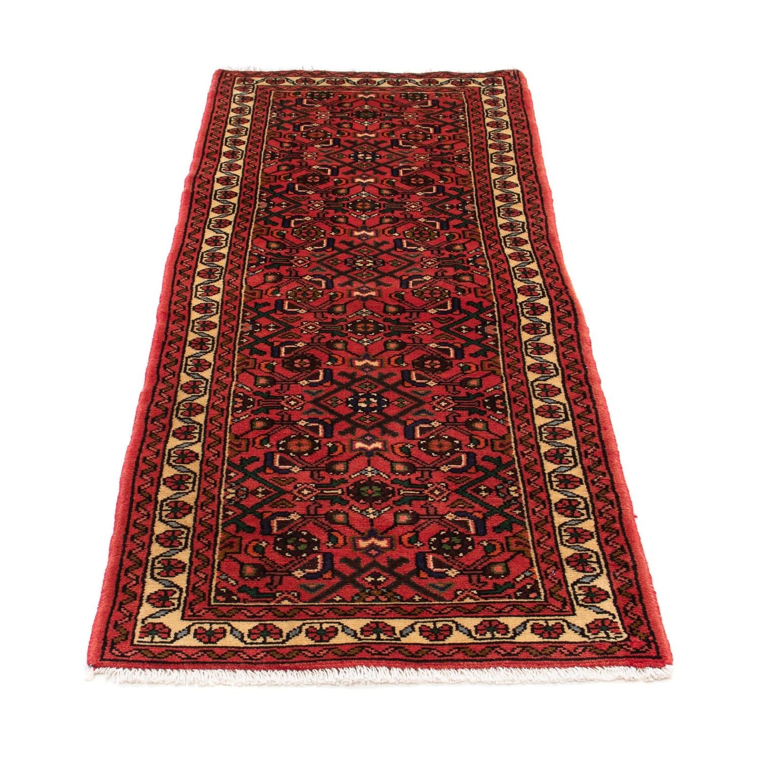 Tapis de couloir Tapis persan - Nomadic - 200 x 70 cm - rouge foncé