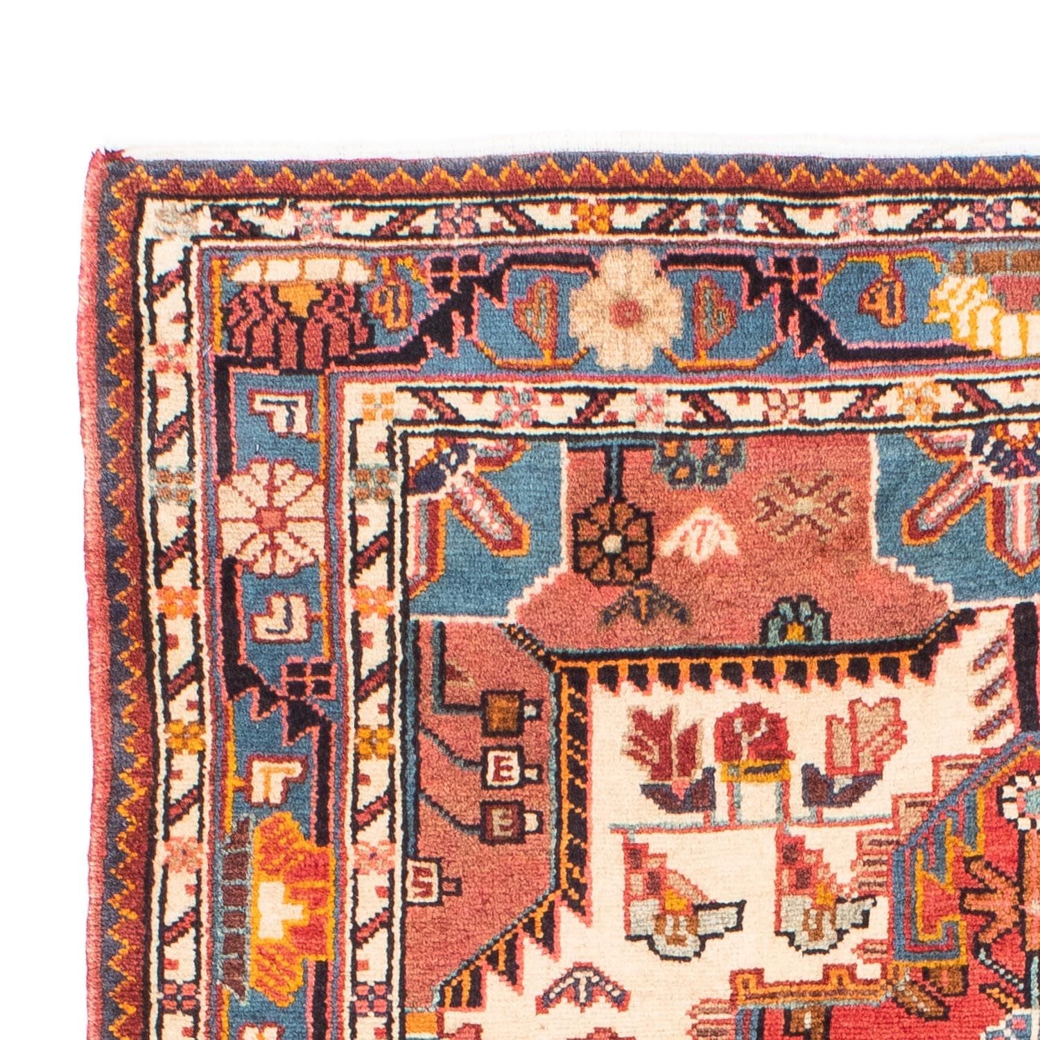 Tapis persan - Nomadic - 180 x 123 cm - rouge clair