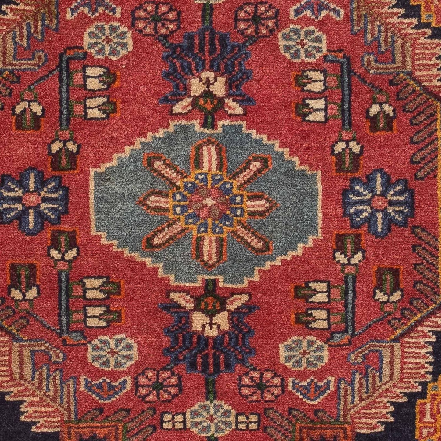 Tapis persan - Nomadic - 136 x 91 cm - rouge
