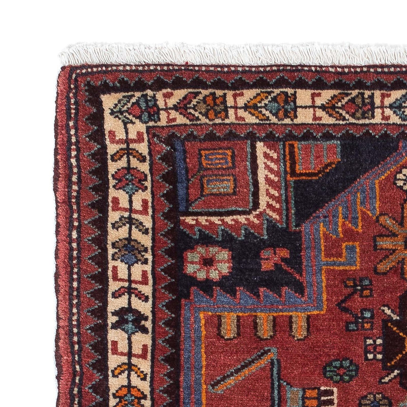 Tapis persan - Nomadic - 118 x 81 cm - rouge foncé