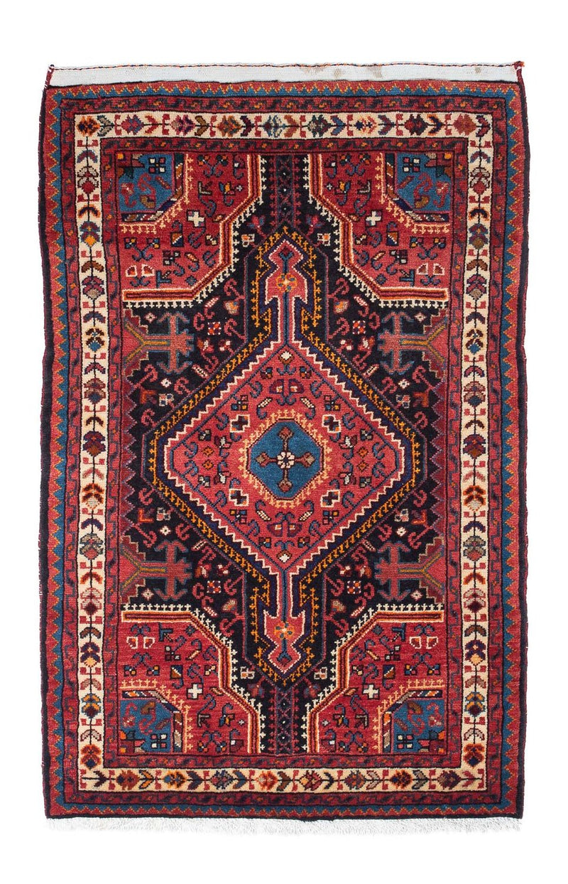 Tapis persan - Nomadic - 128 x 82 cm - bleu foncé