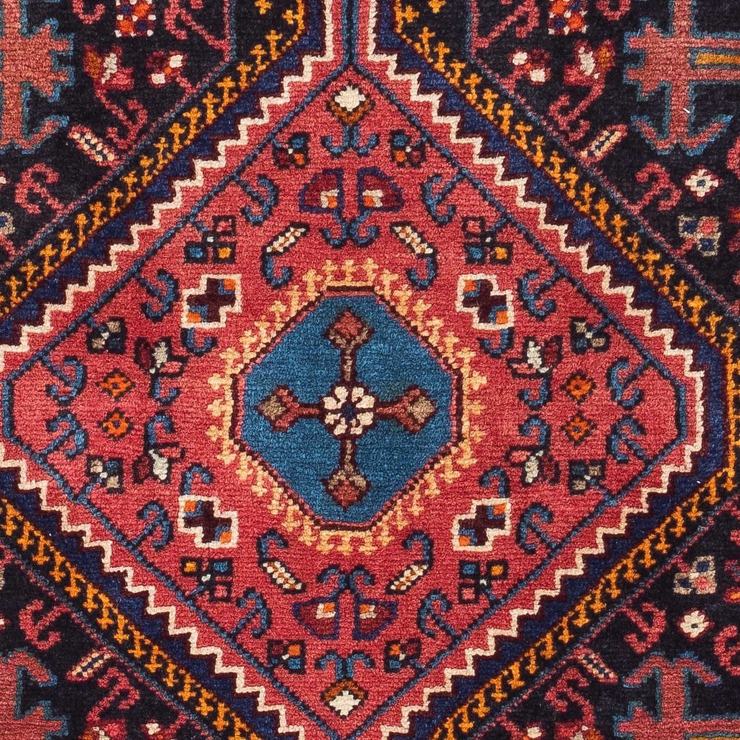 Tapis persan - Nomadic - 128 x 82 cm - bleu foncé