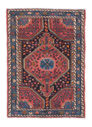 Tapis persan - Nomadic - 118 x 83 cm - bleu foncé