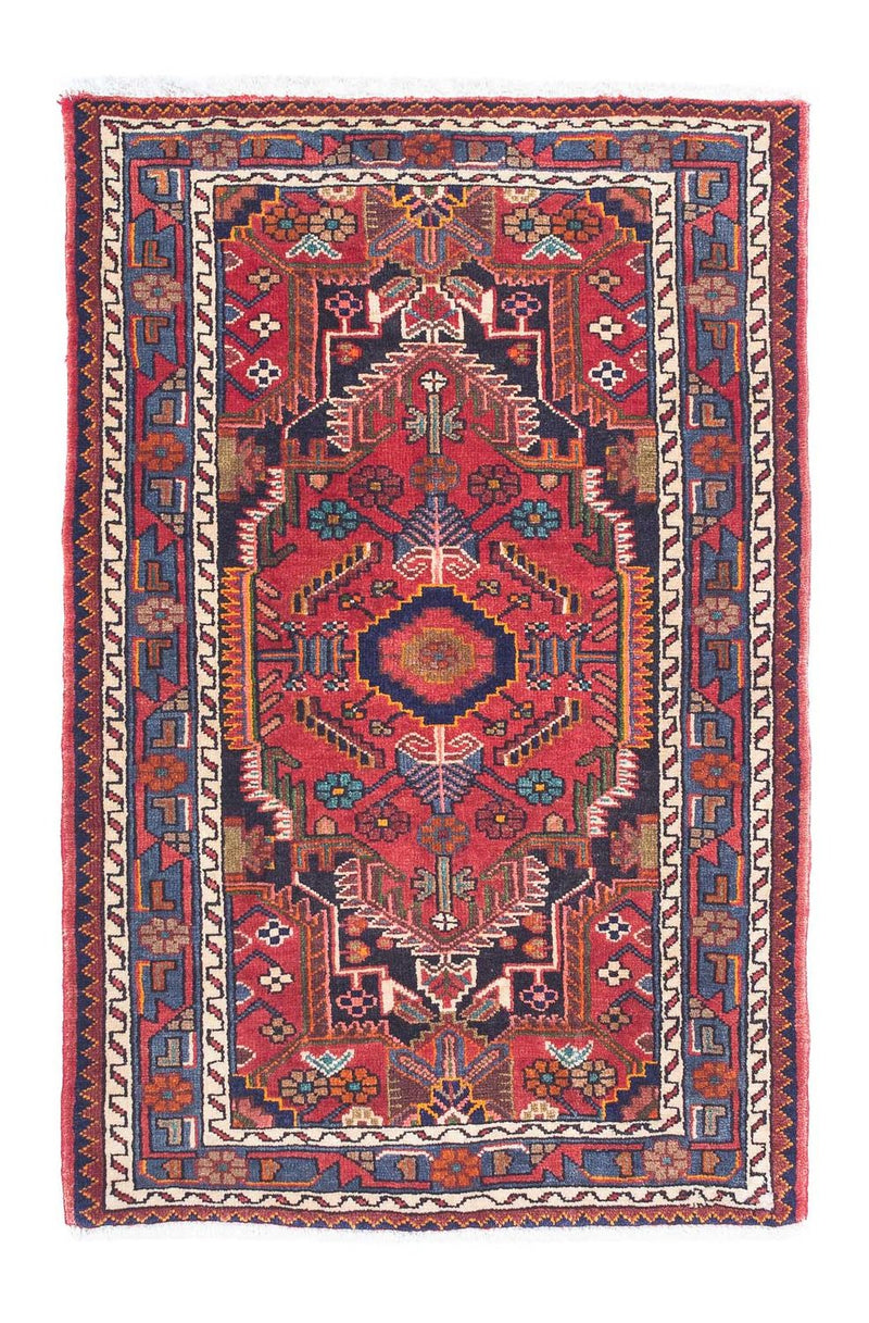 Tapis persan - Nomadic - 127 x 86 cm - rouge