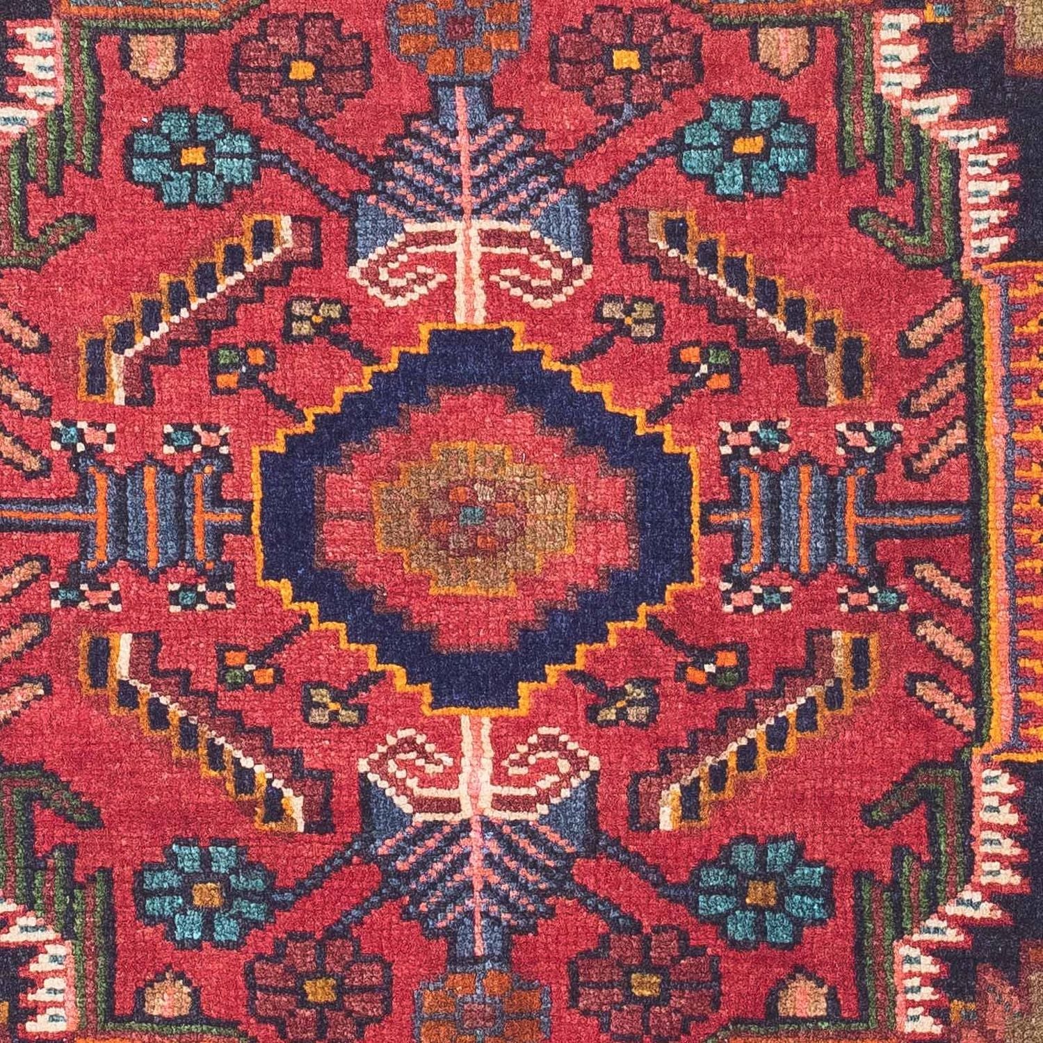 Tapis persan - Nomadic - 127 x 86 cm - rouge