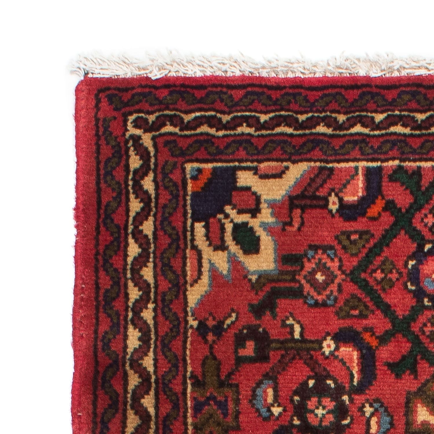 Tapis de couloir Tapis persan - Nomadic - 195 x 72 cm - rouge foncé