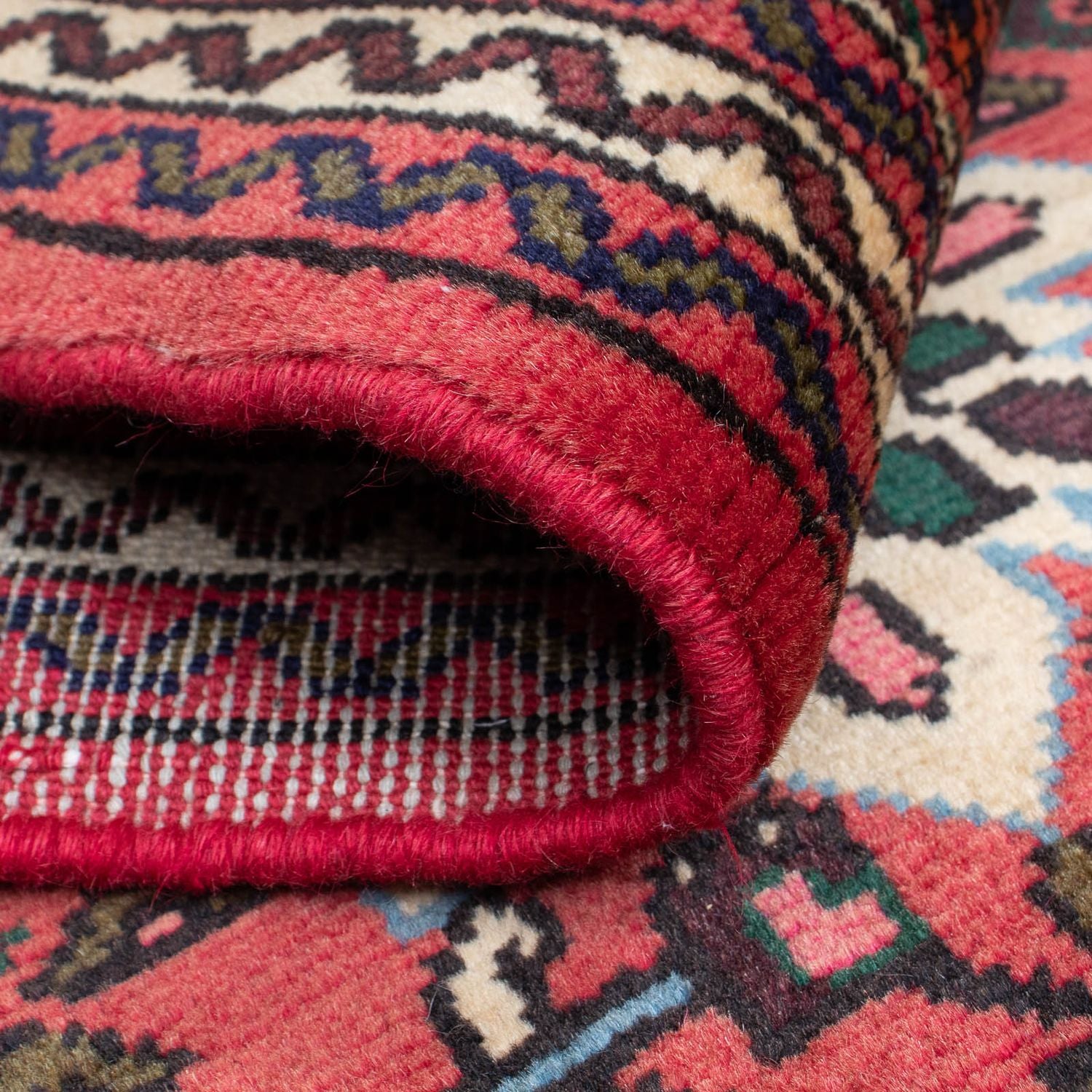 Tapis de couloir Tapis persan - Nomadic - 195 x 72 cm - rouge foncé