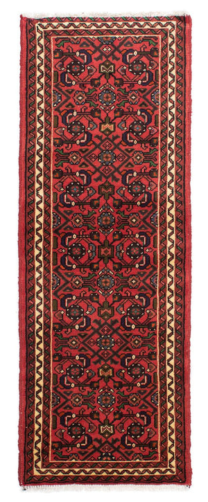 Tapis de couloir Tapis persan - Nomadic - 195 x 68 cm - rouge foncé