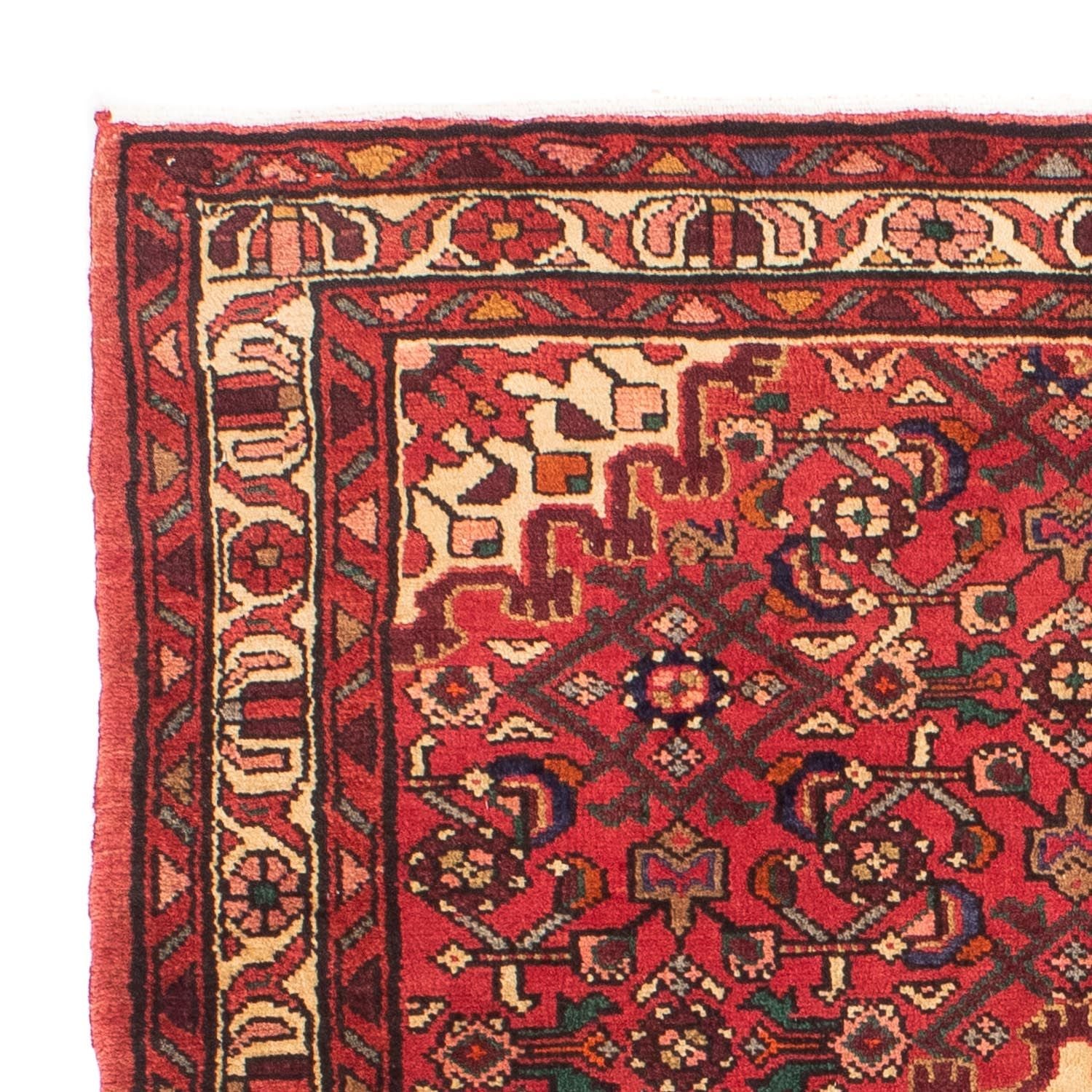 Tapis persan - Nomadic - 150 x 108 cm - rouge foncé