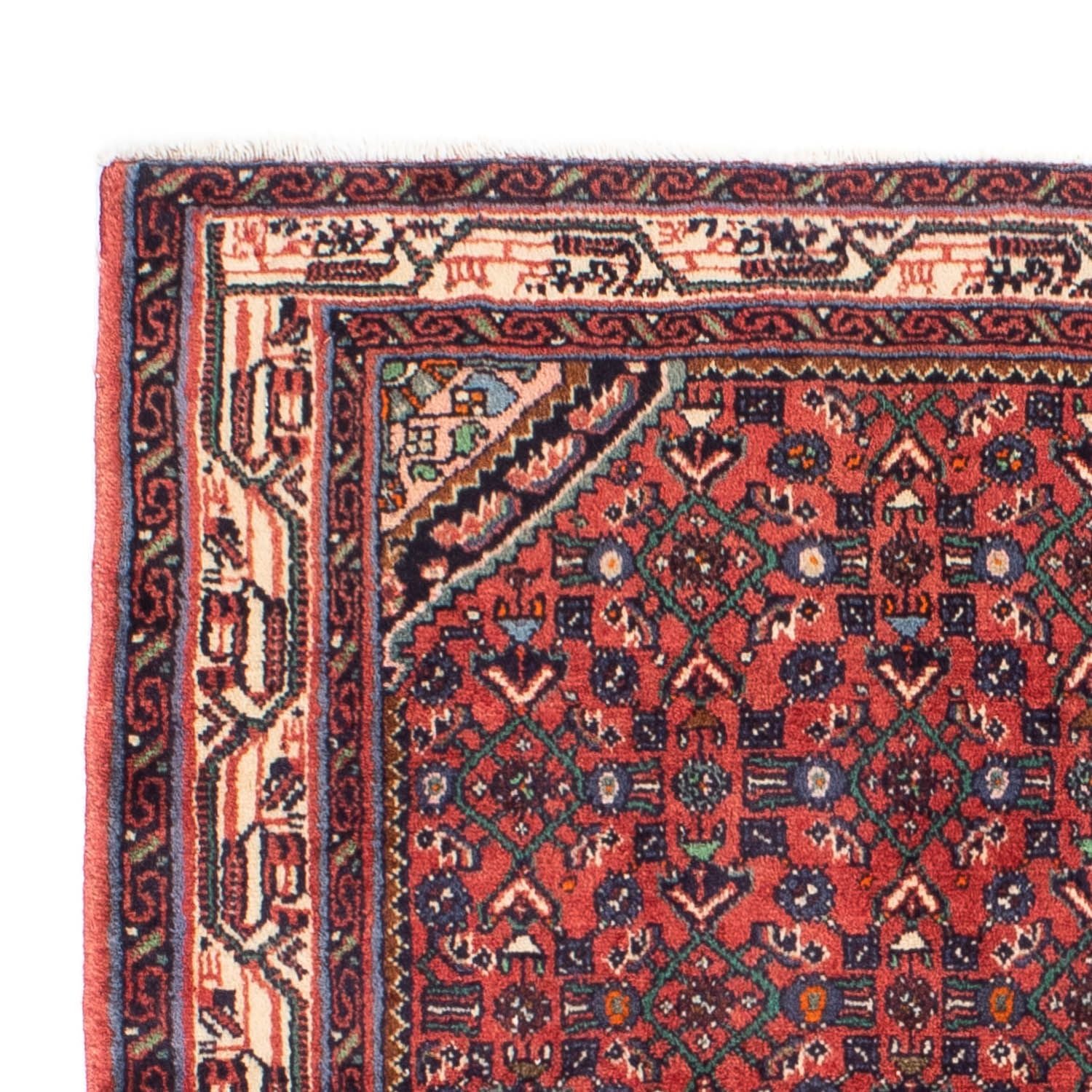 Tapis persan - Nomadic - 142 x 104 cm - rouge foncé