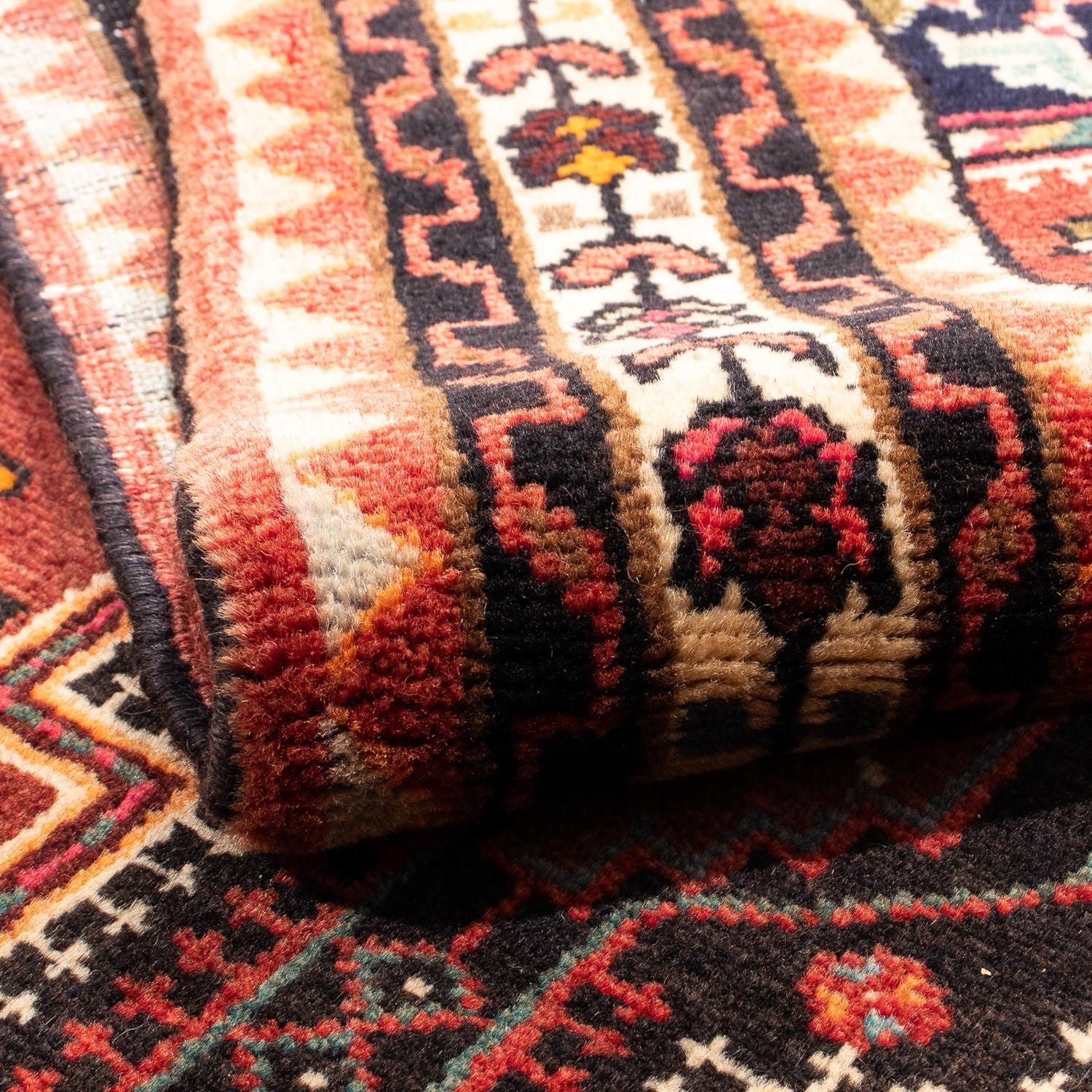 Tapis persan - Nomadic - 162 x 110 cm - bleu foncé