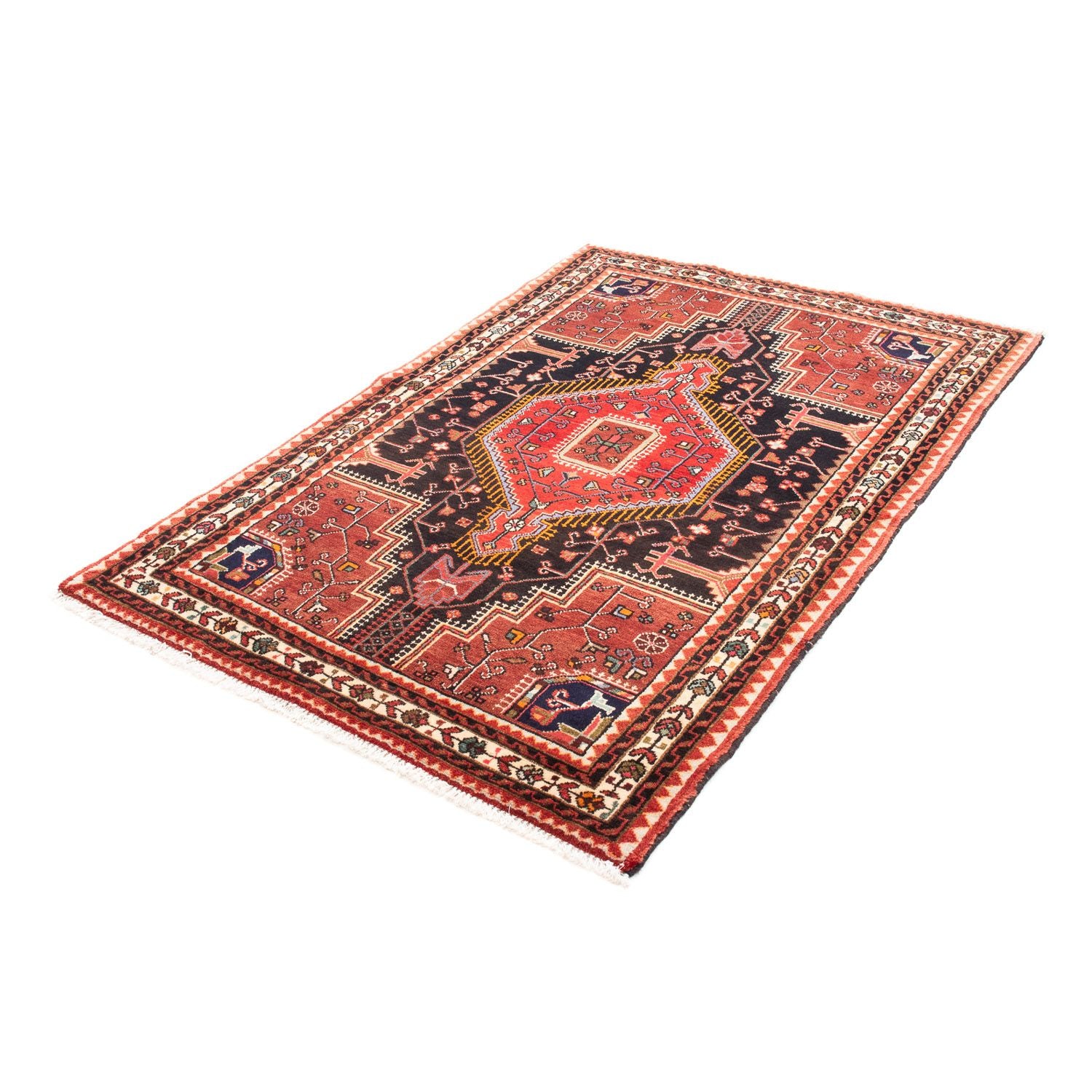 Tapis persan - Nomadic - 162 x 110 cm - bleu foncé