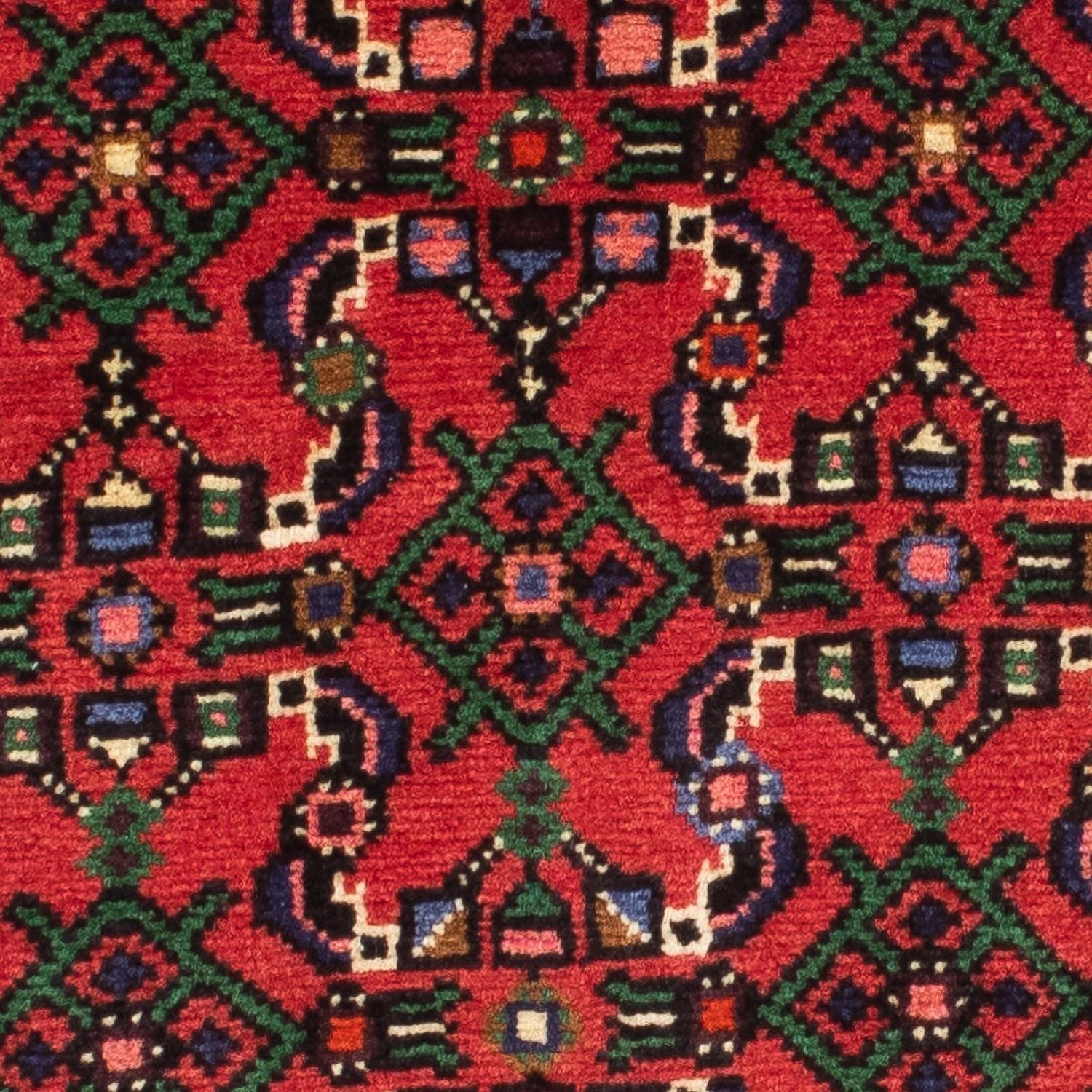 Tapis de couloir Tapis persan - Nomadic - 200 x 80 cm - rouge foncé