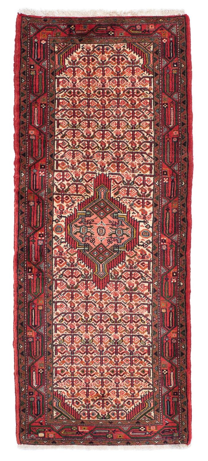 Tapis de couloir Tapis persan - Nomadic - 195 x 76 cm - rouge foncé
