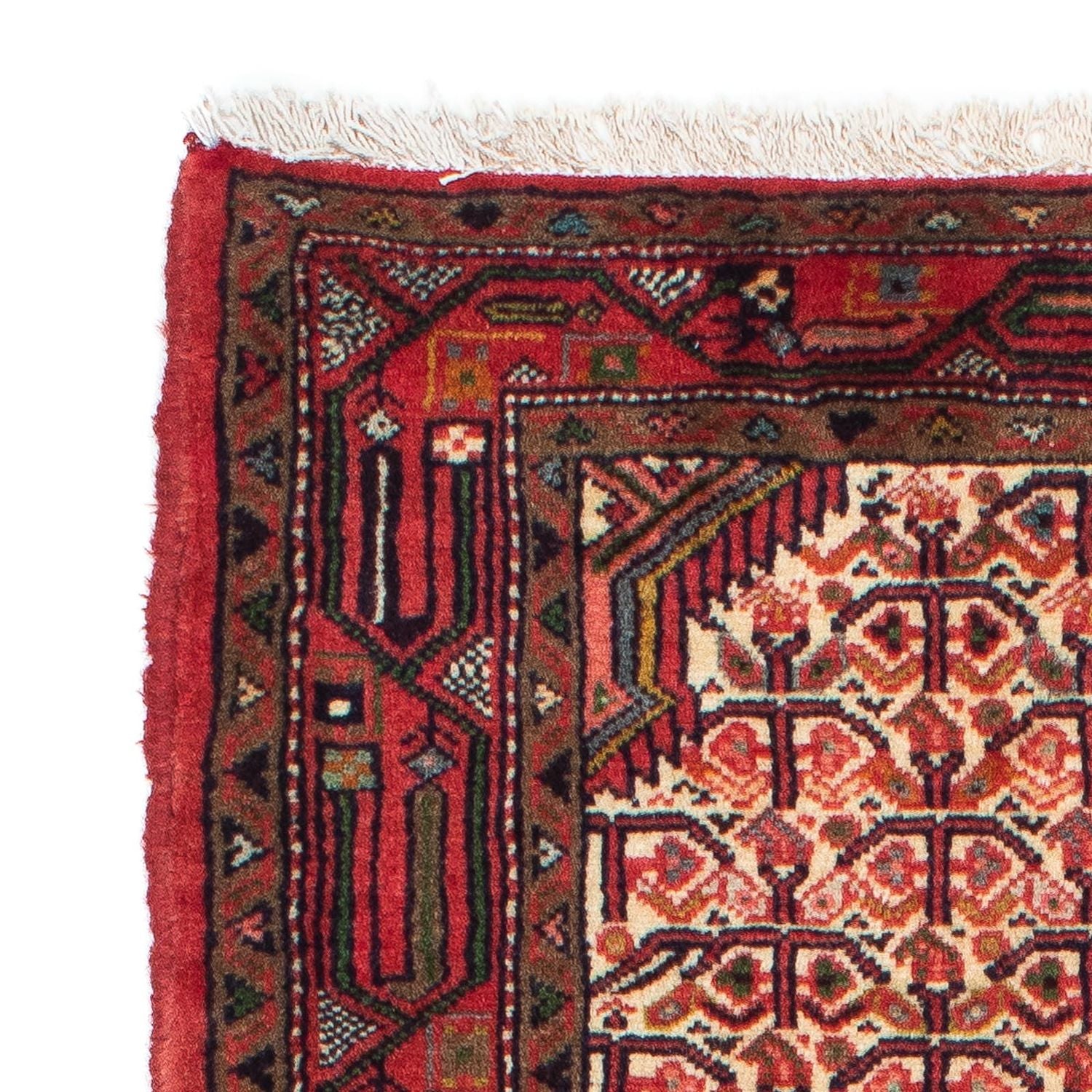 Tapis de couloir Tapis persan - Nomadic - 195 x 76 cm - rouge foncé