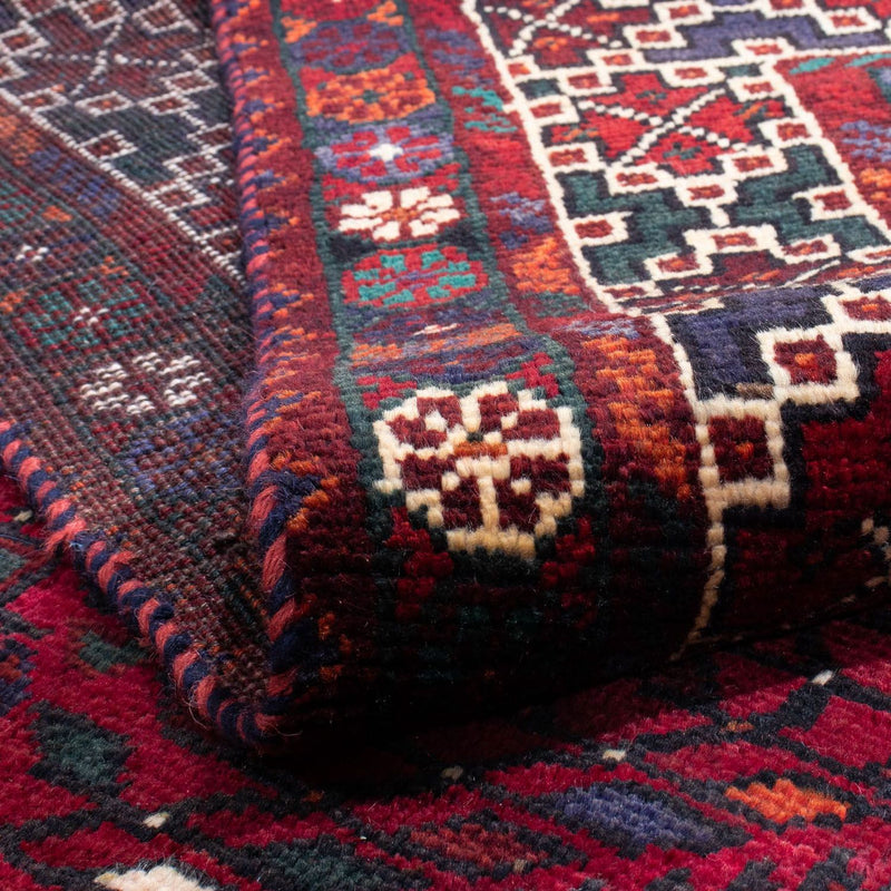 Tapis persan - Nomadic - 300 x 208 cm - rouge foncé