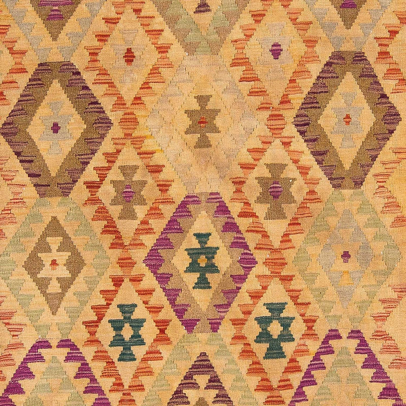Tapis Kelim - Splash - 295 x 196 cm - marron clair