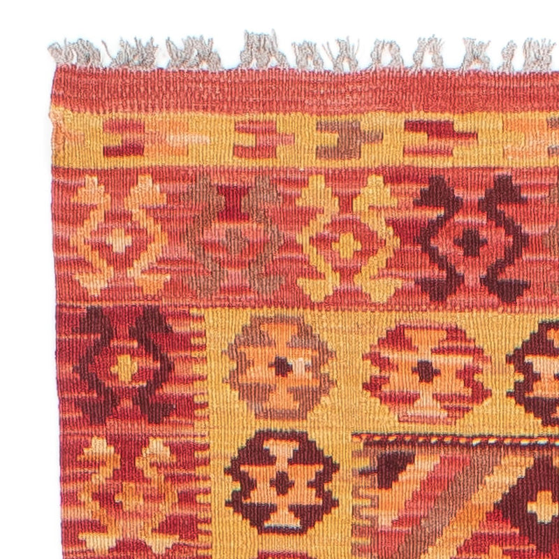 Tapis de couloir Tapis Kelim - Splash - 299 x 73 cm - rouge clair