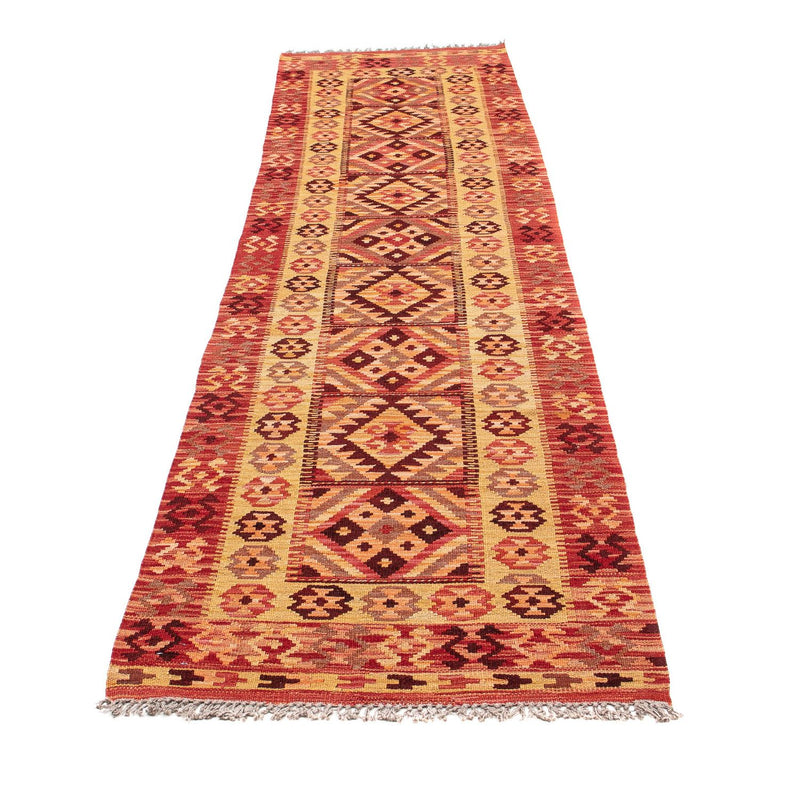 Tapis de couloir Tapis Kelim - Splash - 299 x 73 cm - rouge clair