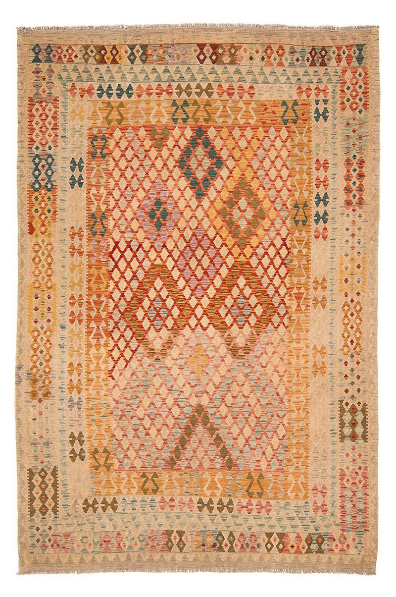 Tapis Kelim - Splash - 299 x 203 cm - multicolore