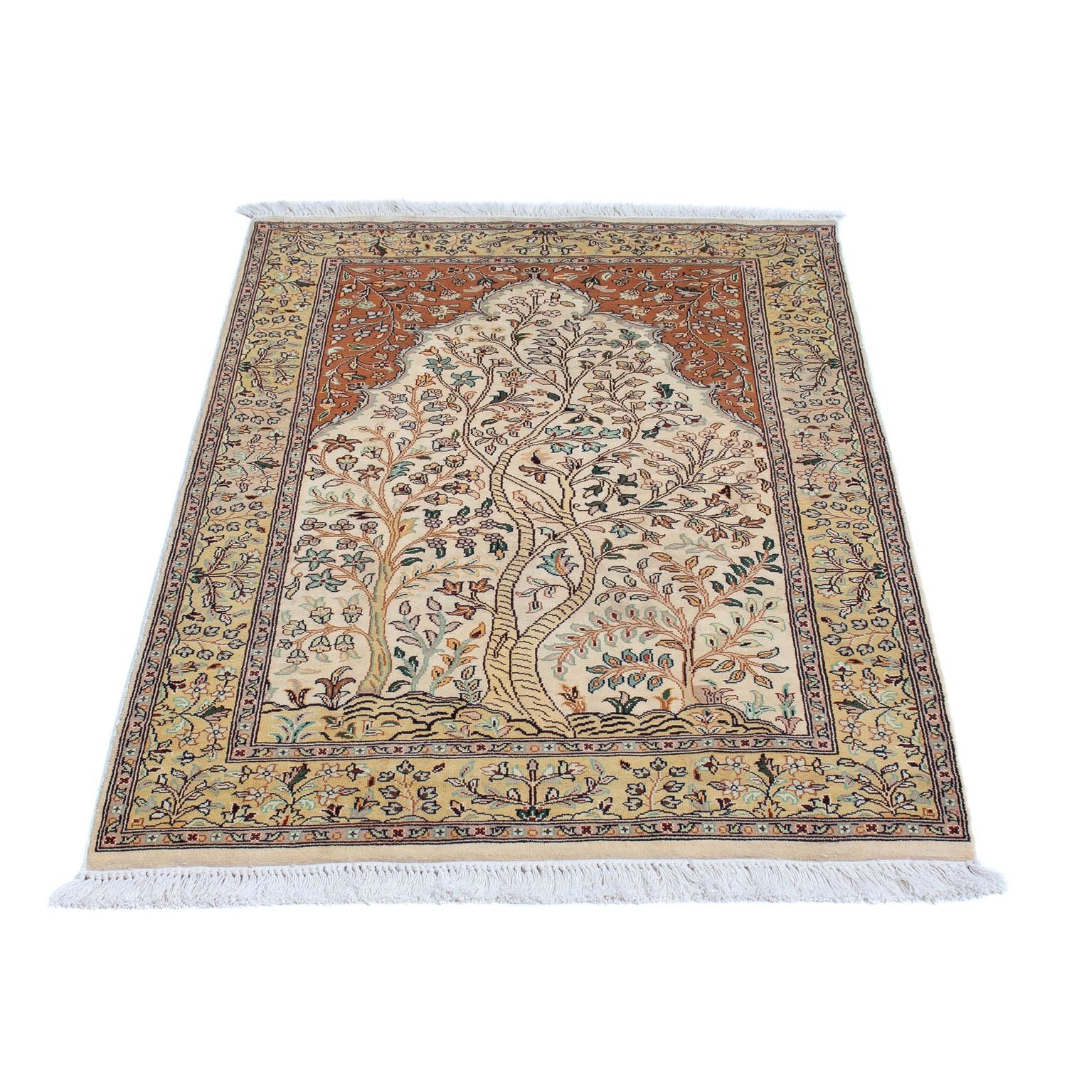 Seidenteppich - Kaschmir Seide 124 x 76 cm Teppichbrücke