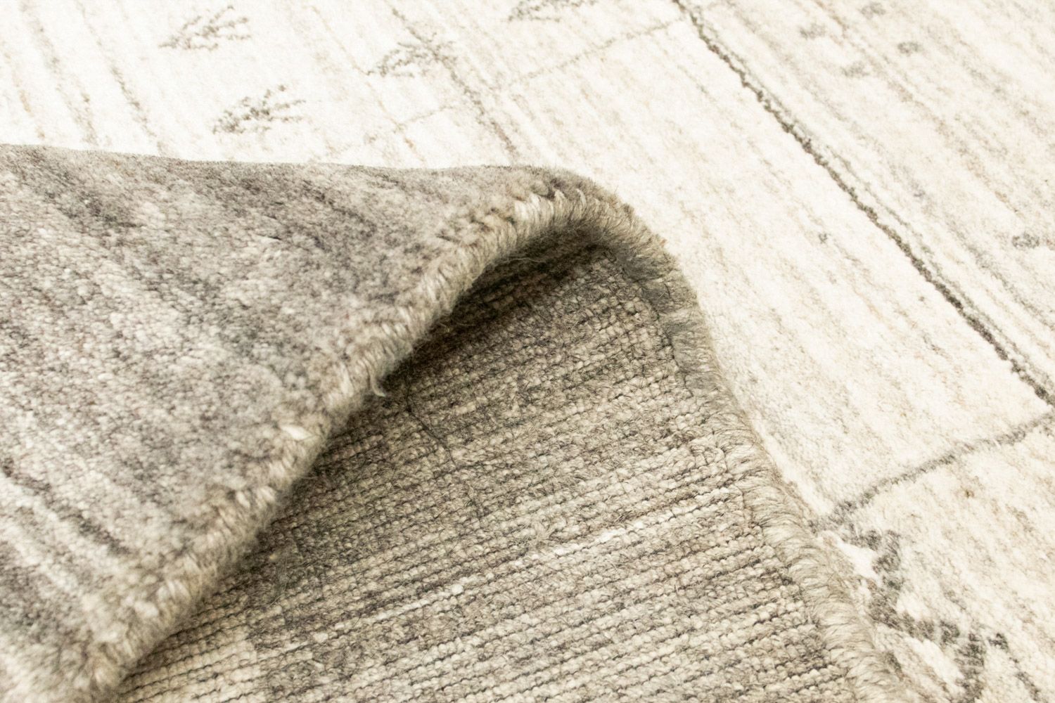 Tapis vintage - 160 x 90 cm - argent