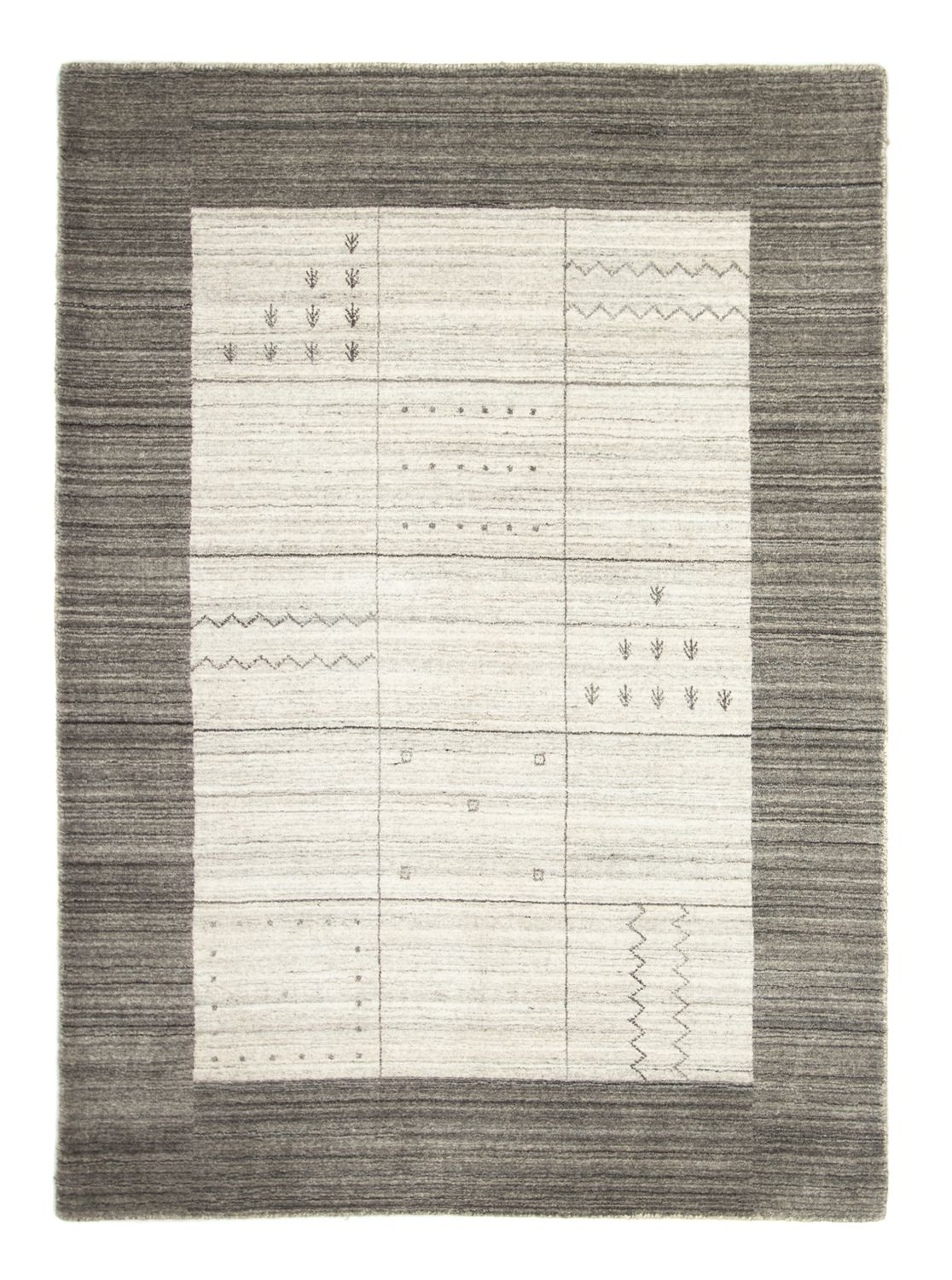 Tapis Gabbeh - Loribaft Persan - 200 x 140 cm - gris
