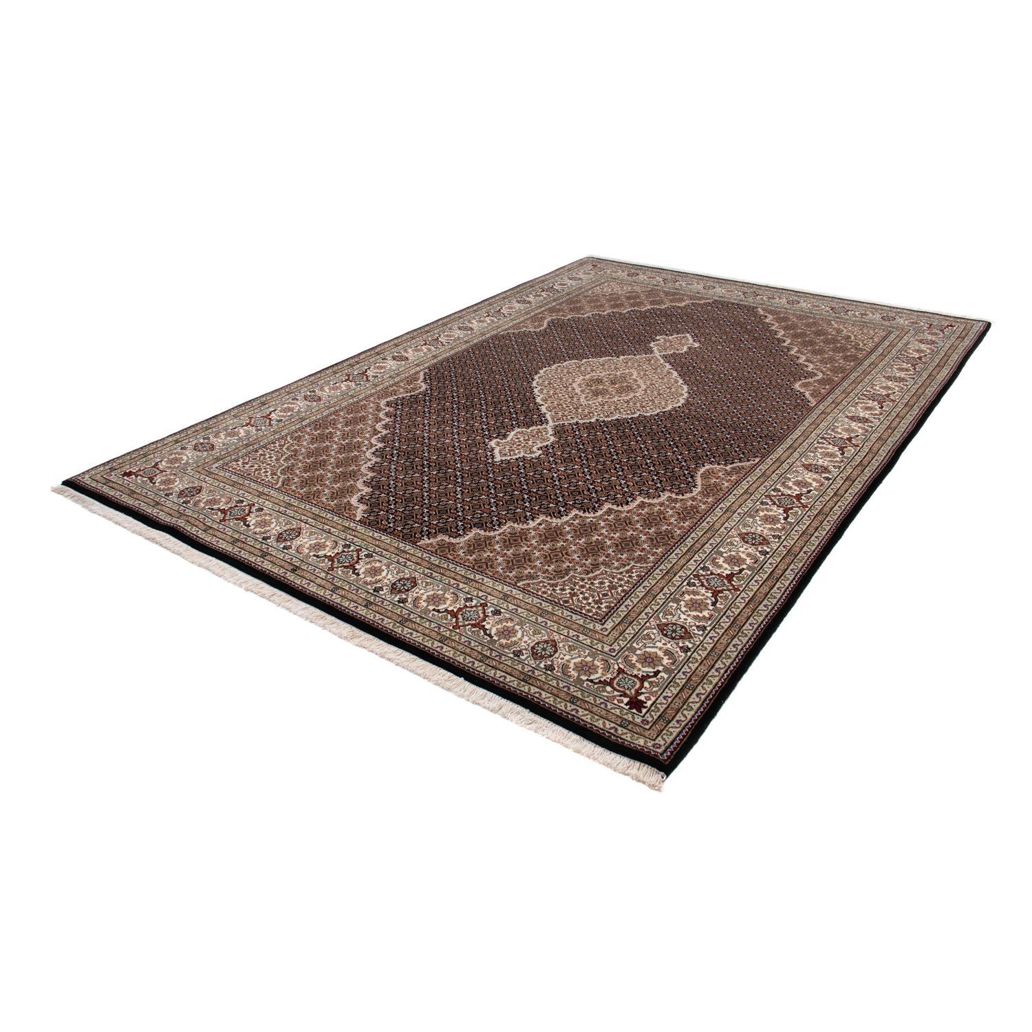 Tapis persan - Tabriz - 300 x 201 cm - bleu foncé