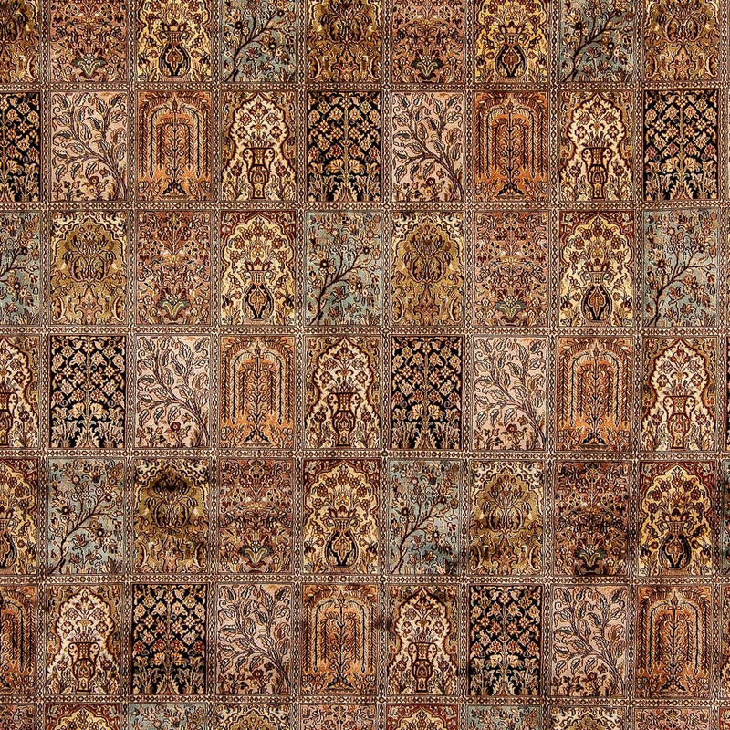 Tapis en soie - Soie du Cachemire - 332 x 248 cm - marron