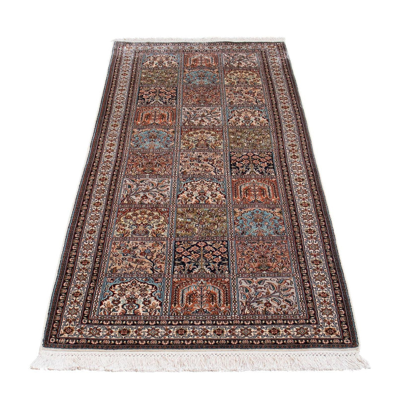 Tapis de couloir Tapis en soie - Soie du Cachemire - 227 x 79 cm - multicolore