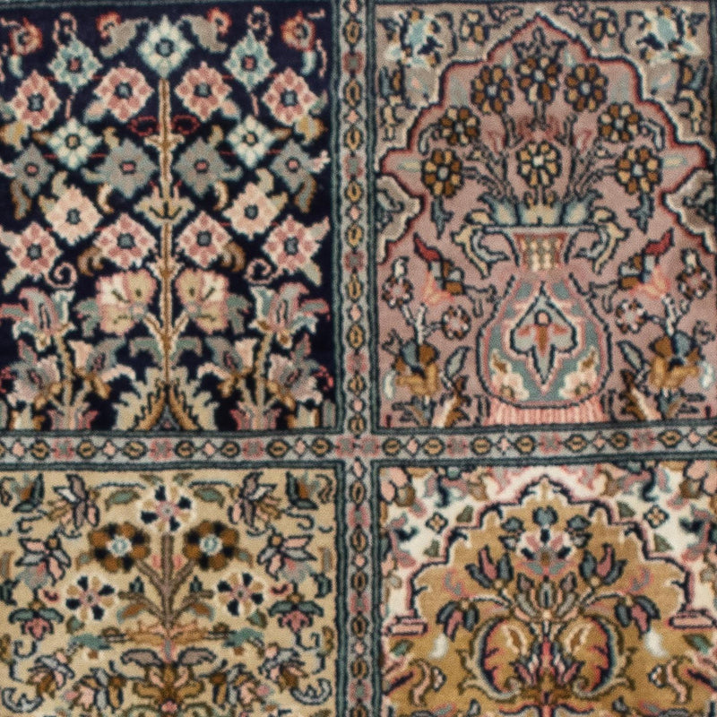 Tapis en soie - Soie du Cachemire - 95 x 64 cm - multicolore