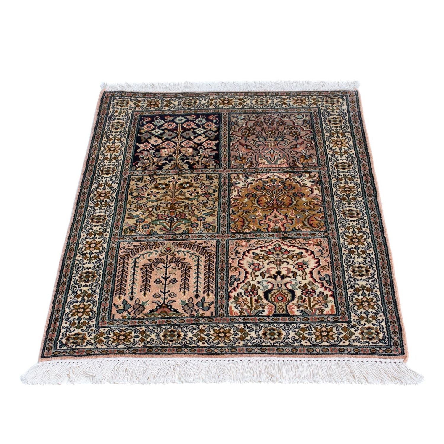 Tapis en soie - Soie du Cachemire - 95 x 64 cm - multicolore