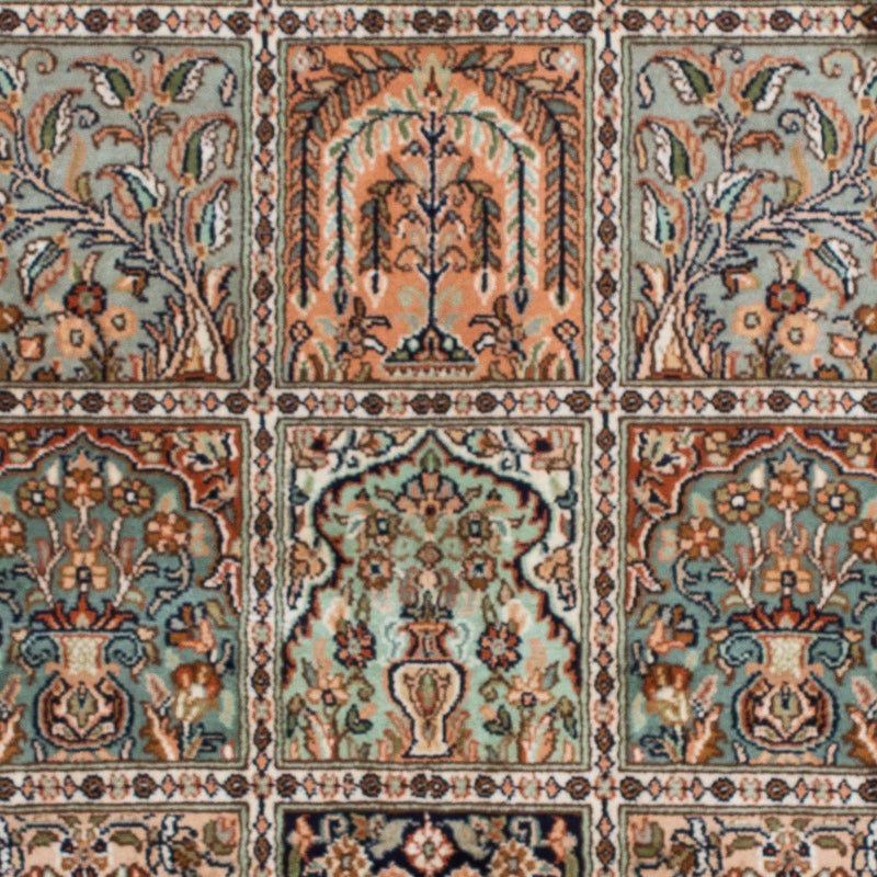 Tapis en soie - Soie du Cachemire - 150 x 92 cm - multicolore