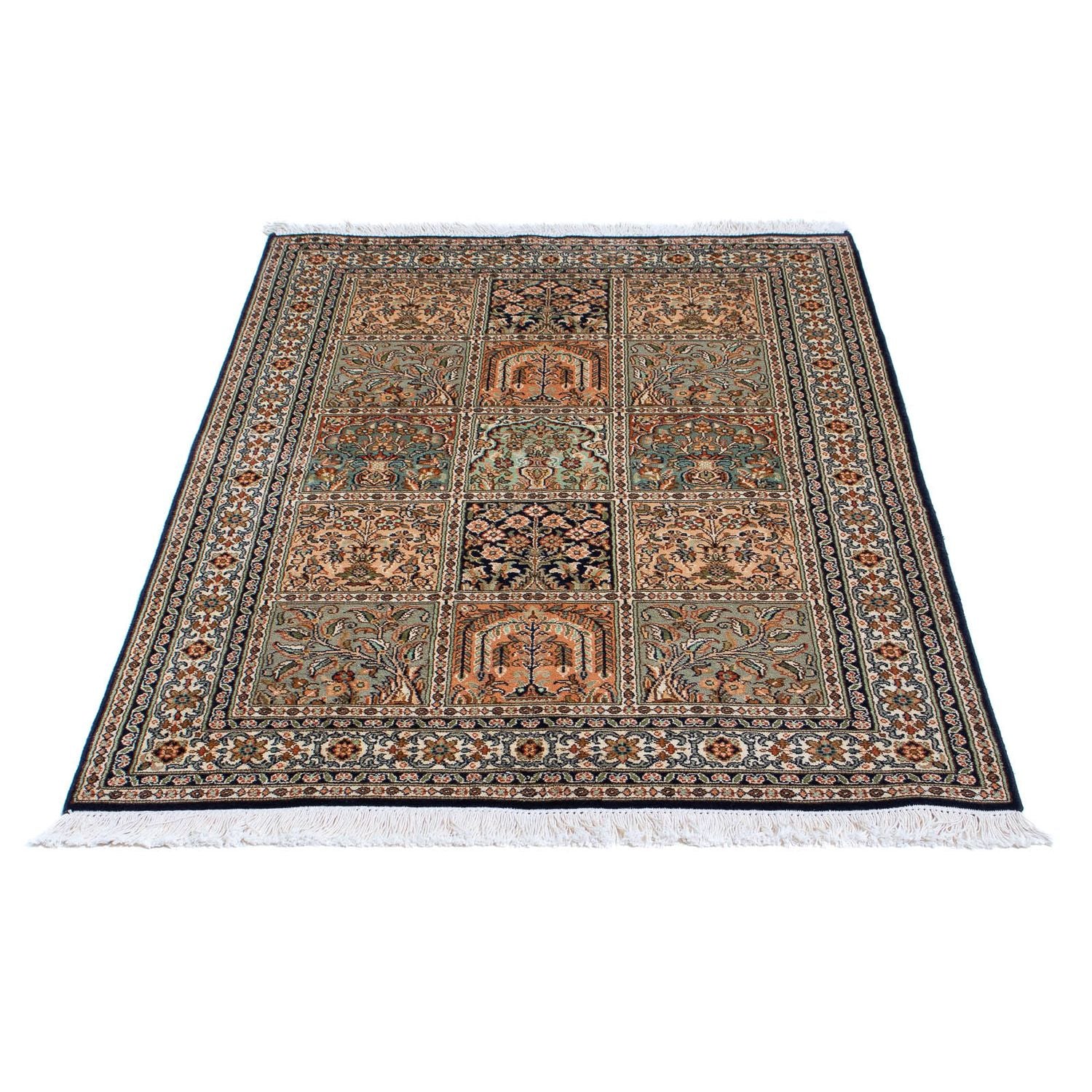 Tapis en soie - Soie du Cachemire - 150 x 92 cm - multicolore