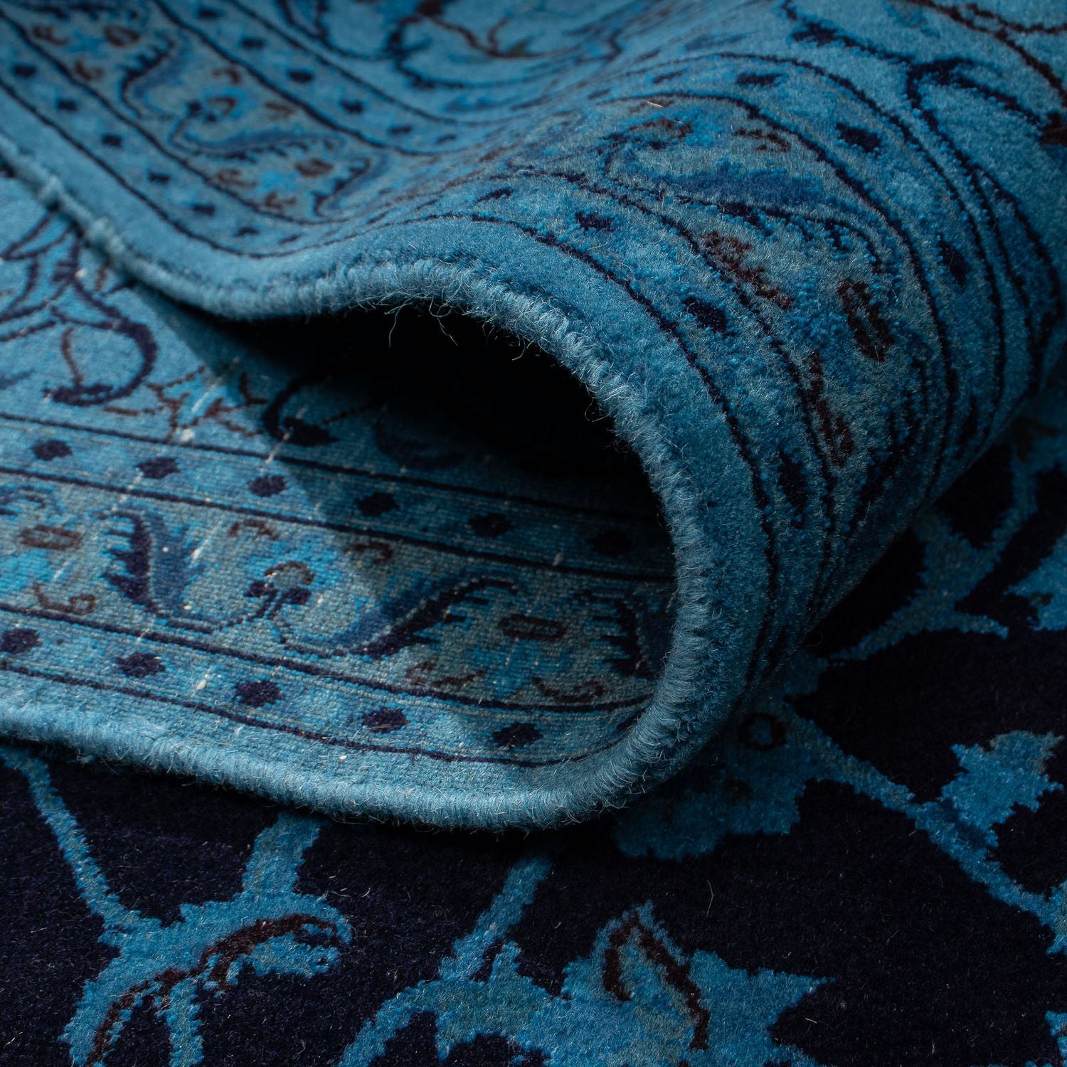 Tapis persan - Nain - 298 x 200 cm - bleu foncé