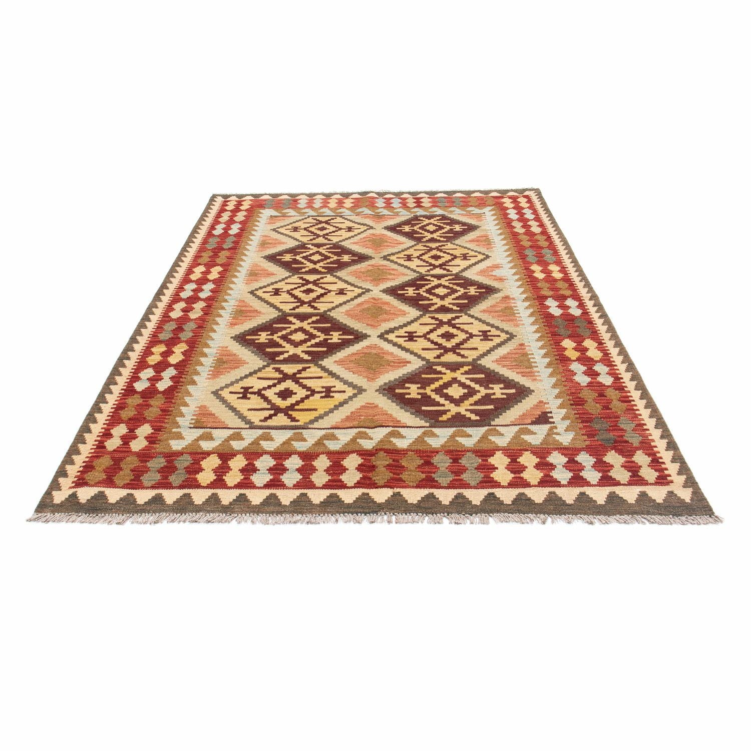 Tapis Kelim - Oriental - 201 x 153 cm - beige