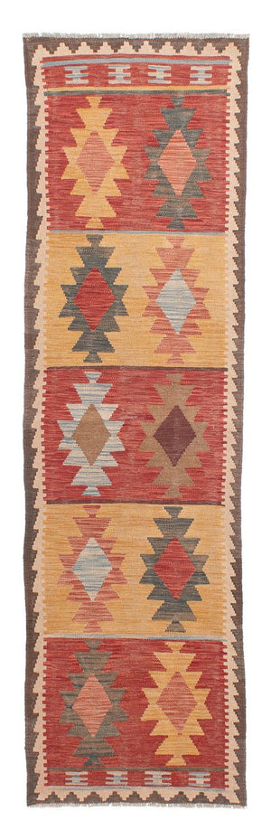 Tapis de couloir Tapis Kelim - Splash - 296 x 74 cm - multicolore