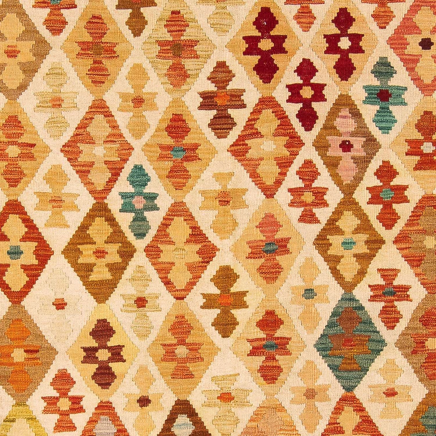 Tapis Kelim - Splash - 293 x 200 cm - multicolore