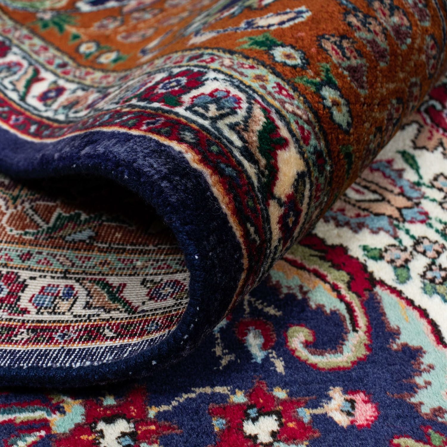 Tapis persan - Classique - 233 x 179 cm - bleu foncé