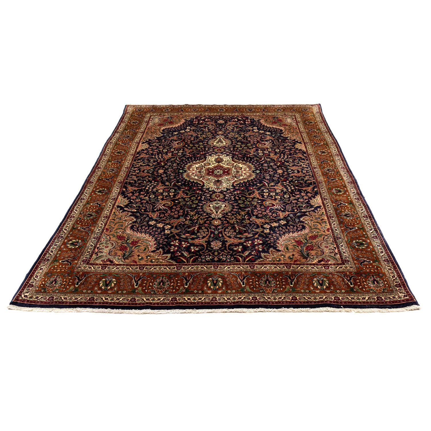 Tapis persan - Classique - 233 x 179 cm - bleu foncé