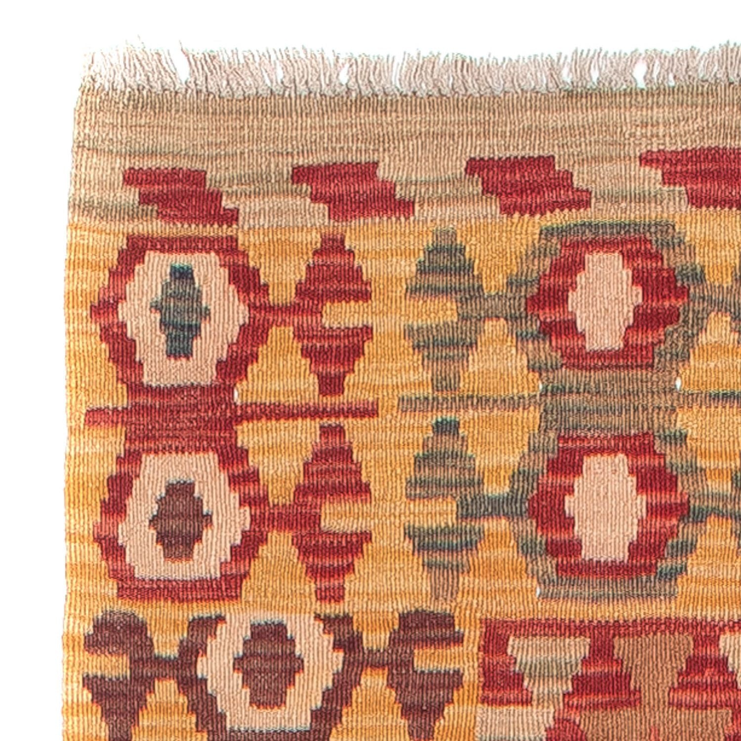 Tapis de couloir Tapis Kelim - Splash - 394 x 70 cm - multicolore