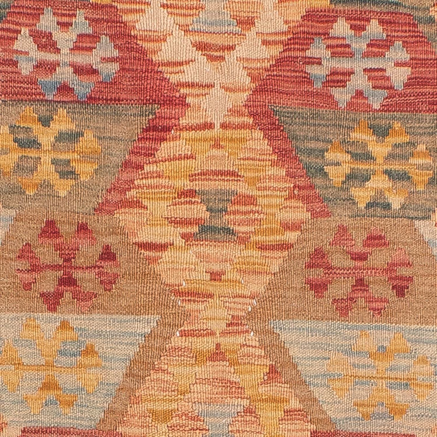 Tapis de couloir Tapis Kelim - Splash - 390 x 76 cm - rouge clair